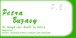 petra buzasy business card